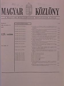 Magyar Közlöny 2000. december 19-30. (nem teljes évfolyam) [antikvár]