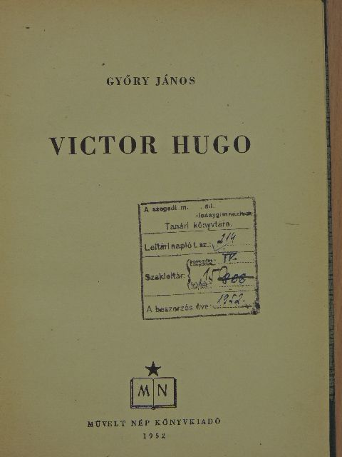 Győry János - Victor Hugo [antikvár]