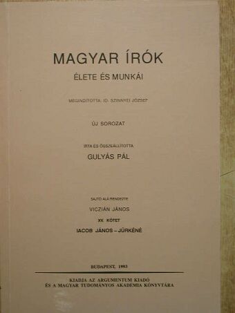 Dr. Gulyás Pál - Magyar írók élete és munkái XV. (töredék) [antikvár]