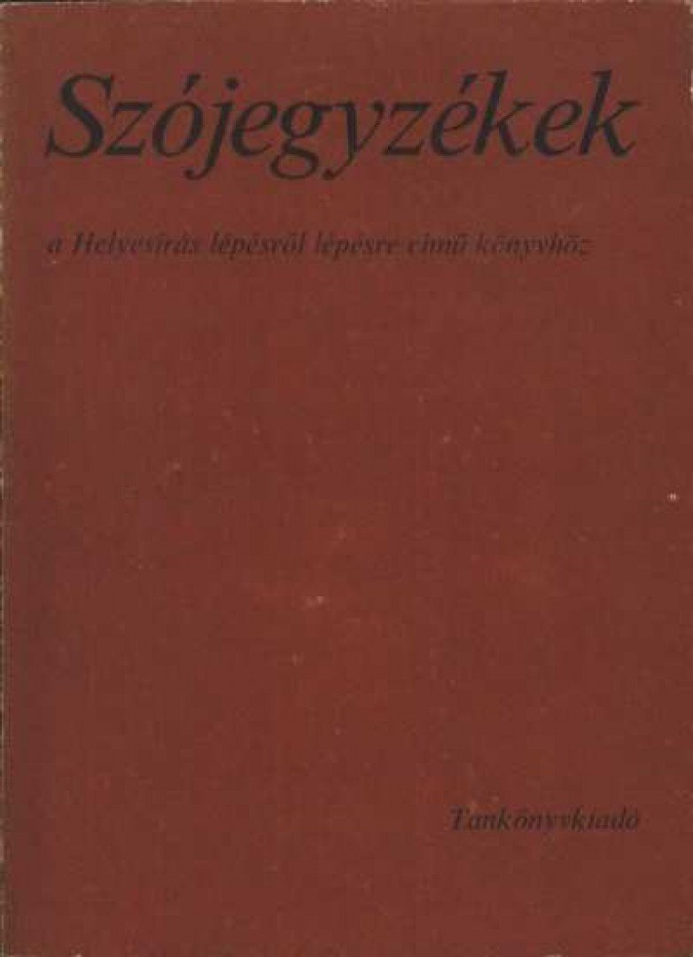 Stenczer Ferenc - Szójegyzékek [antikvár]
