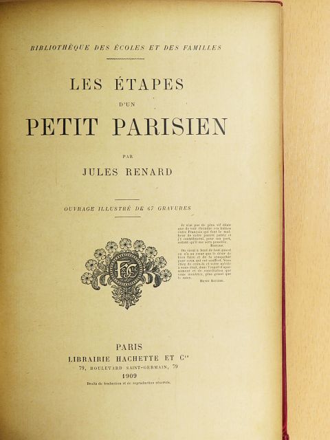 Jules Renard - Les Étapes d'un Petit Parisien [antikvár]