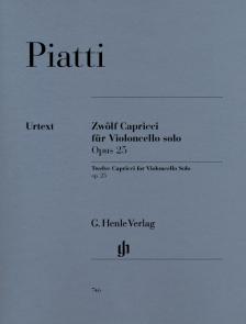 PIATTI - ZWÖLF CAPRICCI FÜR VIOLONCELLO SOLO OP.25 URTEXT (BELLISARIO/PIATTI)