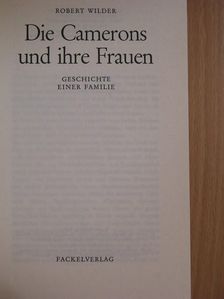 Robert Wilder - Die Camerons und ihre Frauen [antikvár]