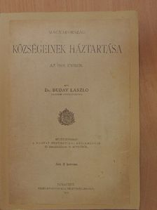 Dr. Buday László - Magyarország községeinek háztartása az 1908. évben [antikvár]
