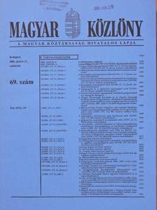 Magyar Közlöny 2001. június 21. [antikvár]
