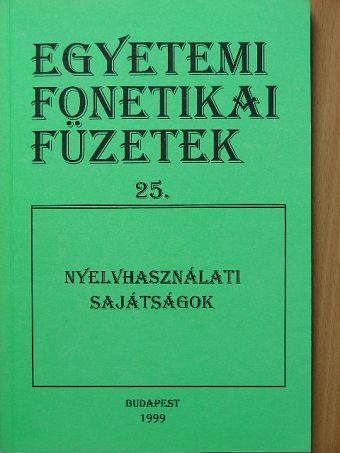 Antalné Szabó Ágnes - Nyelvhasználati sajátságok [antikvár]