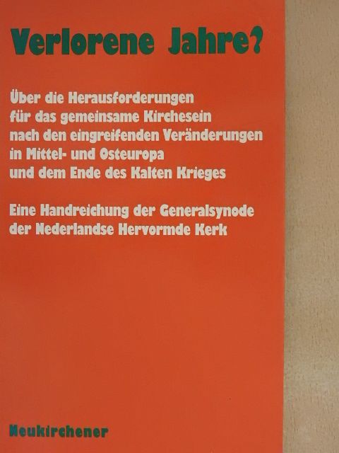Verlorene Jahre? [antikvár]