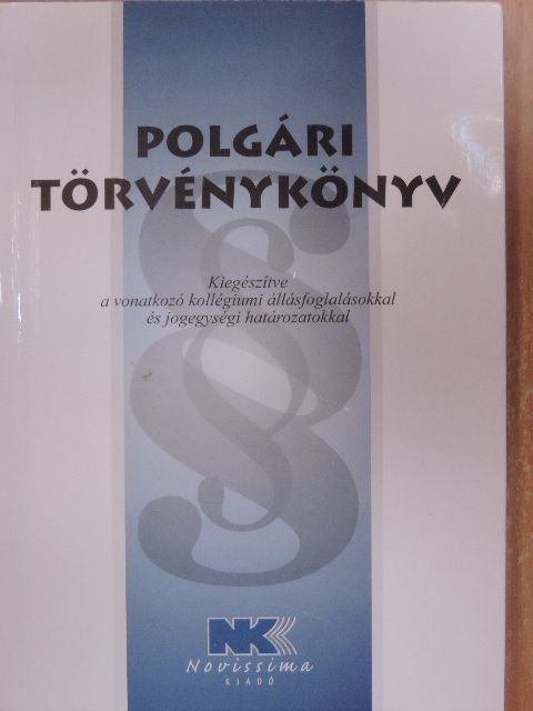 Polgári törvénykönyv [antikvár]