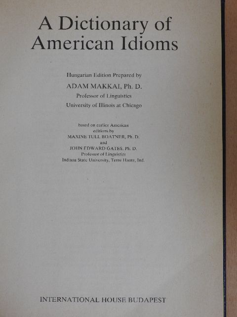 A Dictionary of American Idioms [antikvár]