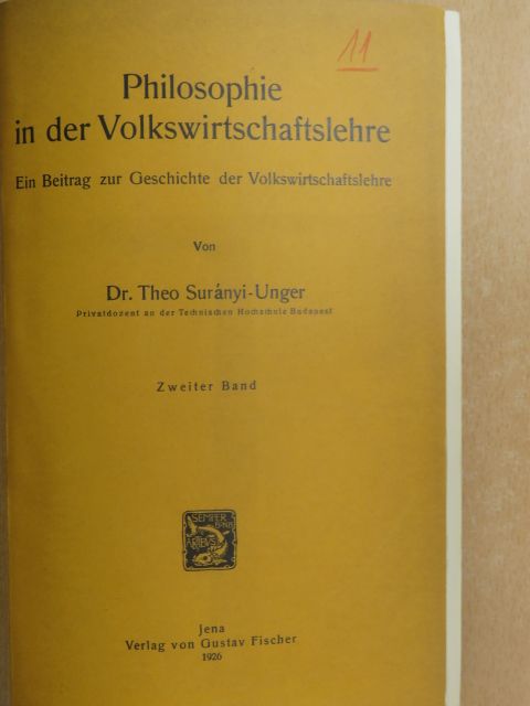 Adam Müller - Philosophie in der Volkswirtschaftslehre 2. [antikvár]