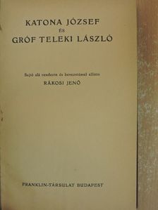 Gróf Teleki László - Katona József és gróf Teleki László [antikvár]