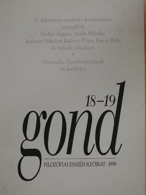 Angyalosi Gergely - Gond 18-19. [antikvár]