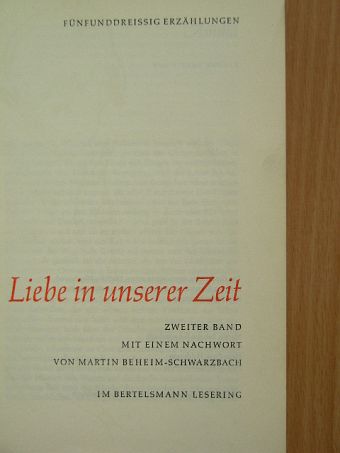 Heinz Barüske - Liebe in unserer Zeit II. [antikvár]