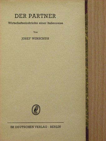 Josef Winschuh - Der partner [antikvár]