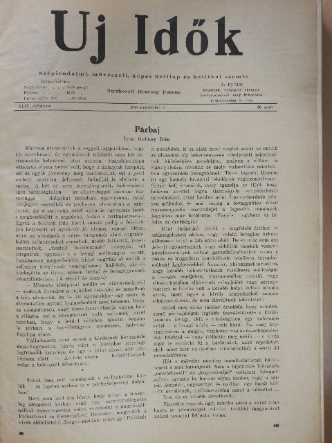 Csathó Kálmán - Uj Idők 1938. (nem teljes évfolyam)  [antikvár]