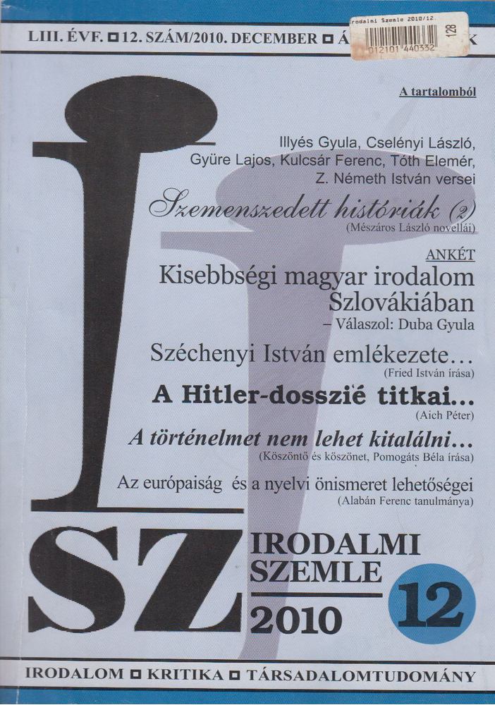 Fónod Zoltán - Irodalmi szemle 2010/12 [antikvár]