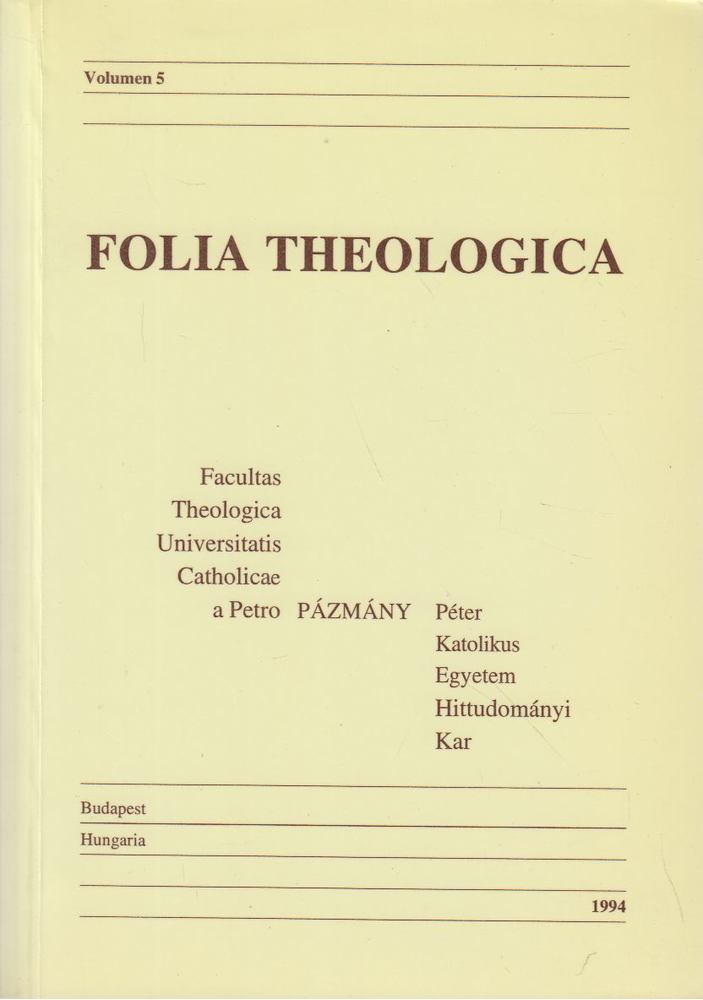 Dr. Bolberitz Pál - Folia Theologica vol. 5. [antikvár]