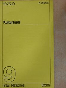 Dr. Fritz Stemme - Kulturbrief September 1975 [antikvár]