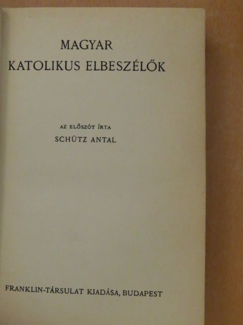 Aradi Zsolt - Magyar katolikus elbeszélők [antikvár]