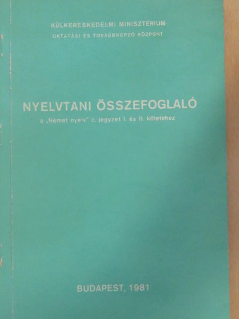 Dr. Papp Jánosné - Nyelvtani összefoglaló [antikvár]