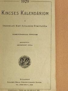 Aujeszky László - Kincses Kalendáriom 1929 [antikvár]