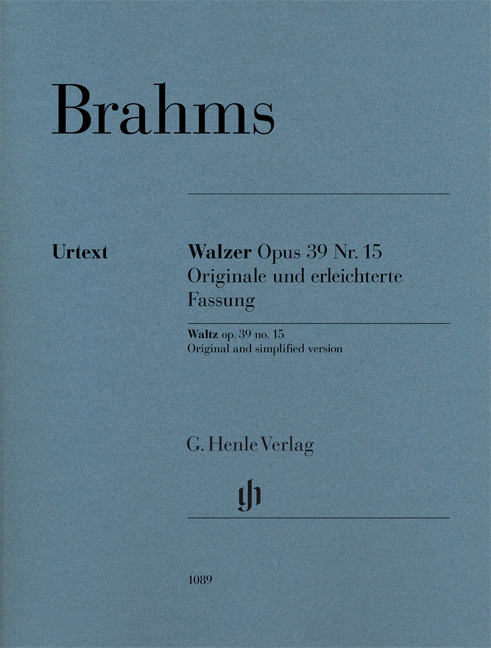 BRAHMS... - WALZER OP.39 NR.15. ORIGINALE UND ERLEICHTERTE FASSUNG
