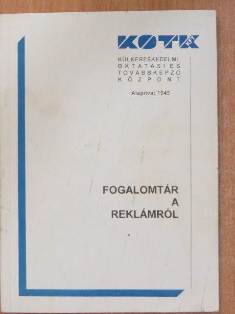 Fogalomtár a reklámról [antikvár]
