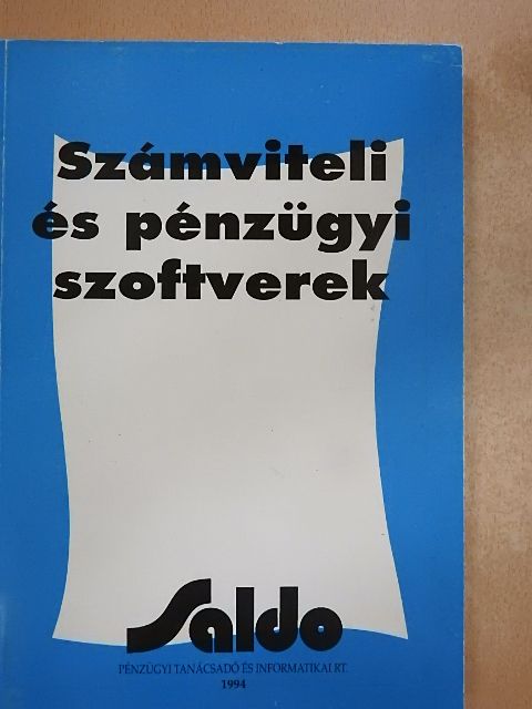 Dr. Horváth Imréné - Számviteli és pénzügyi szoftverek [antikvár]
