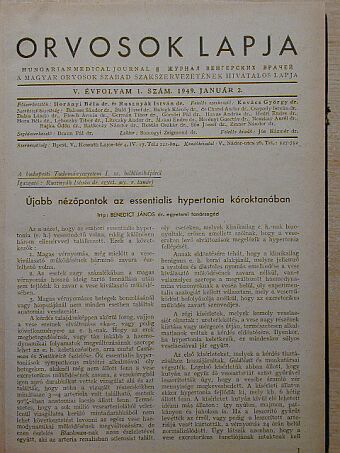 Orvosok Lapja 1949. (nem teljes évfolyam) [antikvár]