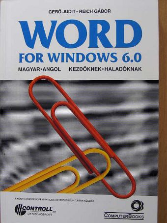 Gerő Judit - Word for Windows 6.0 [antikvár]