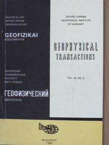 Geophysical Transactions Vol. 30. No. 3. [antikvár]