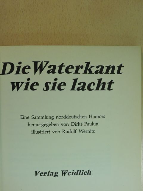 Die Waterkant wie sie lacht [antikvár]