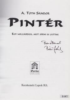 A. Tóth Sándor - Pintér (dedikált) [antikvár]