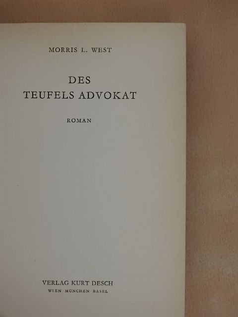 Morris L. West - Des Teufels Advokat [antikvár]