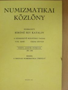 Berényi Zsuzsanna Ágnes - Numizmatikai közlöny 1987-1988. [antikvár]