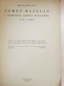Bevilaqua Borsody Béla - Német maszlag [antikvár]
