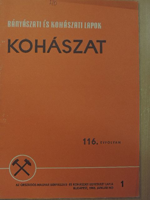 Csaba Józsefné - Bányászati és Kohászati Lapok - Kohászat/Öntöde 1983. január [antikvár]