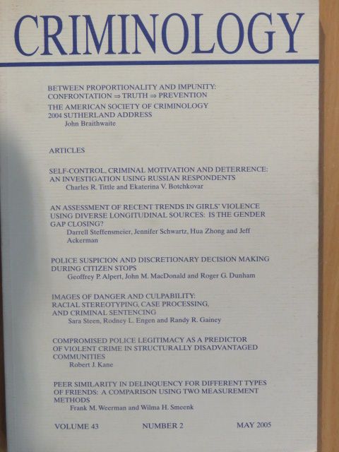 Hua Zhong - Criminology May 2005 [antikvár]