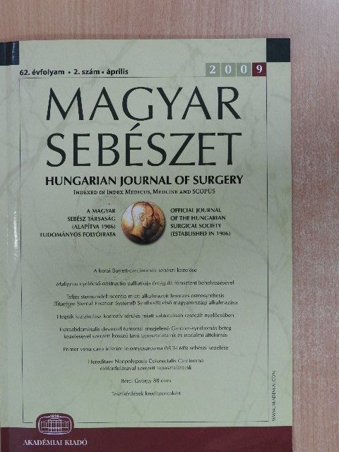 Banai János - Magyar Sebészet 2009. április [antikvár]