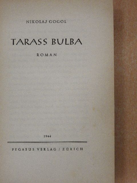 Nikolaj Gogol - Tarass Bulba [antikvár]