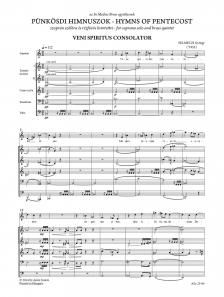 SELMECZI GYÖRGY - PÜNKÖSDI HIMNUSZOK (HYMNS OF PENTECOST) - SZOPRÁN SZÓLÓRA ÉS RÉZFÚVÓS KVINTETTRE