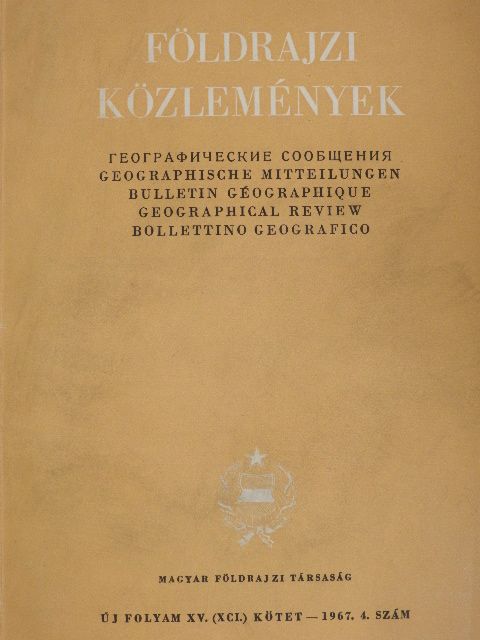 Dr. Góczán László - Földrajzi közlemények 1967/4. [antikvár]