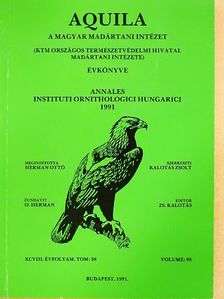 Báldi András - Aquila - A Magyar Madártani Intézet évkönyve 1991 [antikvár]