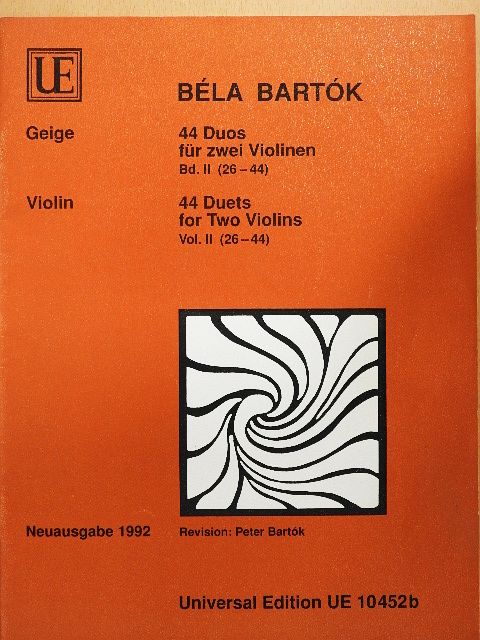 Bartók Béla - 44 Duos für Zwei Violinen II. [antikvár]