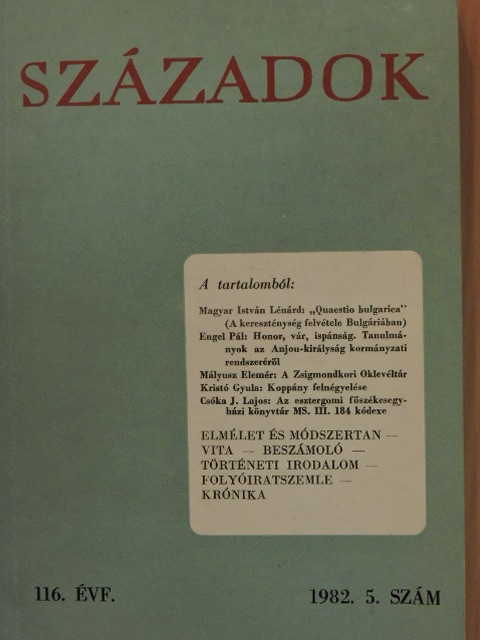 Bollók János - Századok 1982/5. [antikvár]