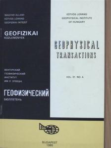 Geophysical Transactions Vol. 31. No. 4. [antikvár]