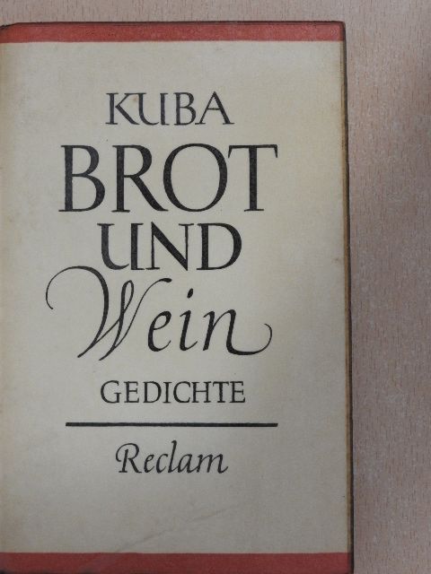 Kuba - Brot und Wein [antikvár]