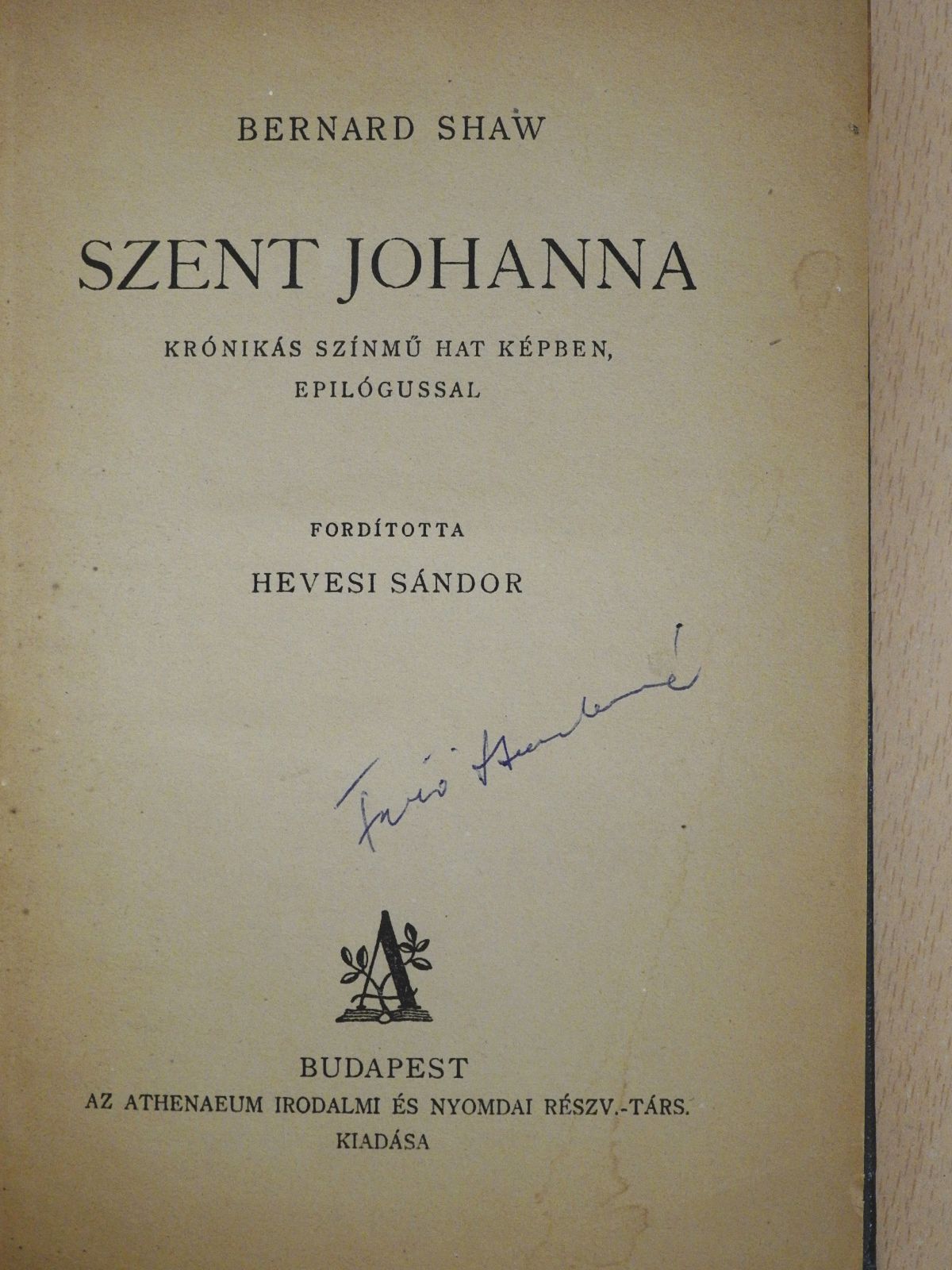 Bernard Shaw - Szent Johanna [antikvár]