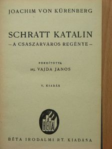 Joachim von Kürenberg - Schratt Katalin [antikvár]