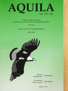Balogh Gyula - Aquila - A Magyar Madártani Intézet évkönyve 2000-2001 [antikvár]